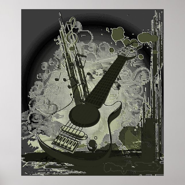 Vintage Guitar Music Poster (Front)