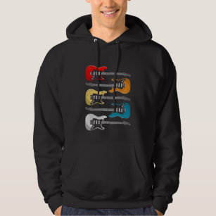 Vintage Guitar Player Gift for Guitarists Hoodie