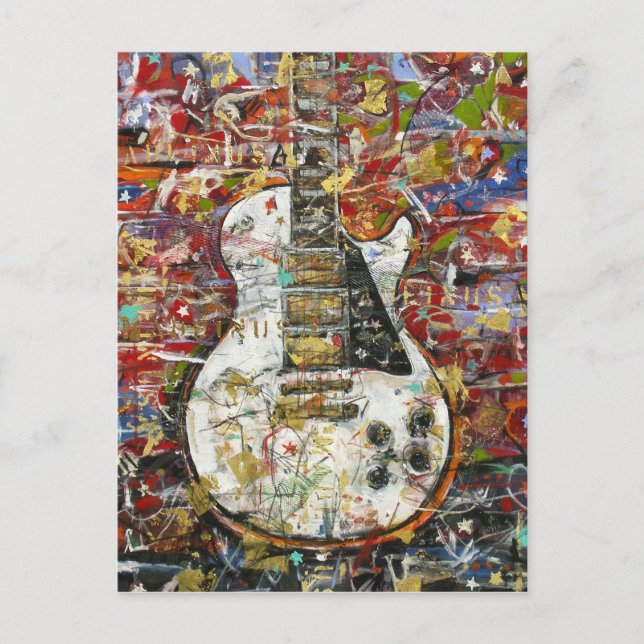 Vintage guitar - postcard (Front)