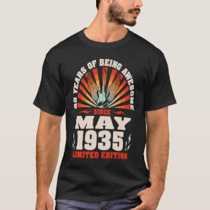 Vintage Guitarist Guitar Born May 1935 88th Birth T-Shirt