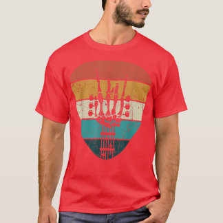 Vintage Guitarist Rock and Roll Skeleton Guitar Mu T-Shirt