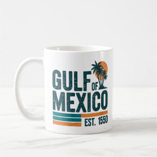 Vintage Gulf of Mexico Since 1550 Retro Beach Coffee Mug