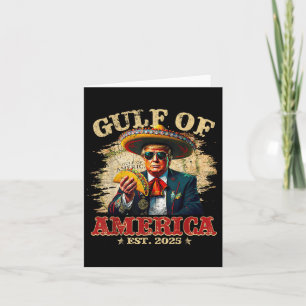 Vintage Gulf Of Usa America Est 2025 Funny Trump  Card