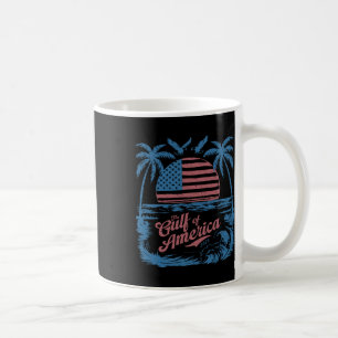 Vintage Gulf Of Usa America Flag Est 2025 Beach Pa Coffee Mug