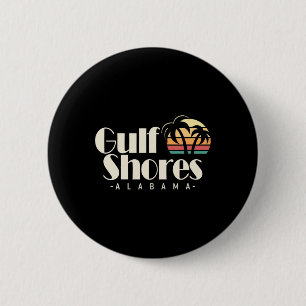 Vintage Gulf Shores 2 Inch Round Button