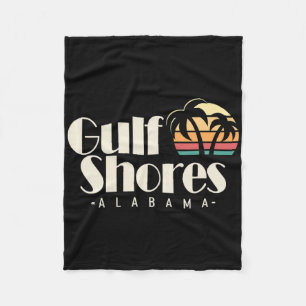 Vintage Gulf Shores Fleece Blanket
