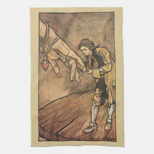 Vintage Gulliver's Travels by Arthur Rackham Kitchen Towel