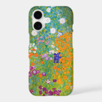 Vintage Gustav Klimt Cottage Garden Flower Art