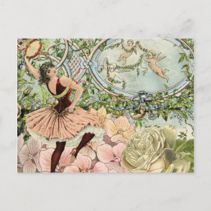 Vintage Gypsy Dancing Ephemera Postcard
