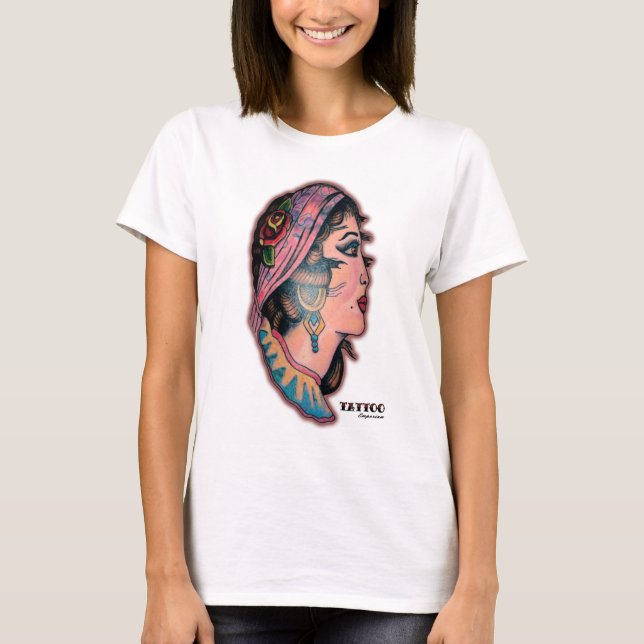 Vintage Gypsy Tattoo T-Shirt (Front)