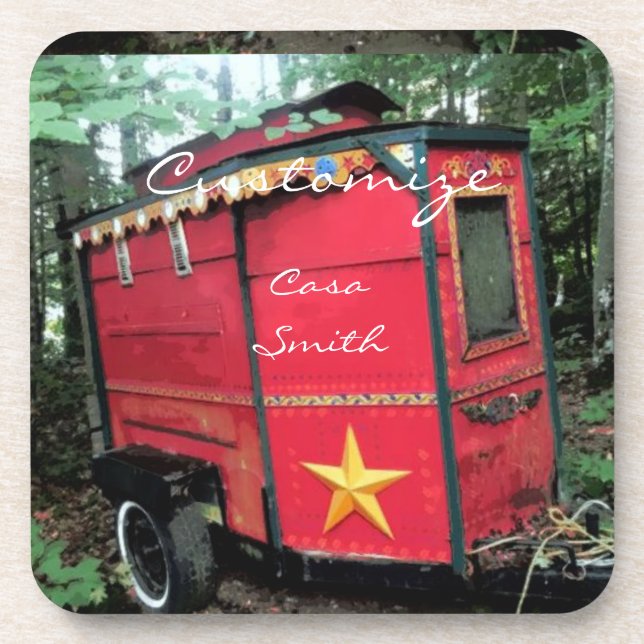 Vintage gypsy trailer caravan Thunder_Cove Coaster (Front)