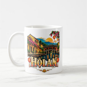 Vintage Hội An Vietnam Travel Art Landmark Coffee Mug