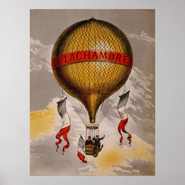 Vintage H. Lachambre Hot Air Balloon Poster (Front)