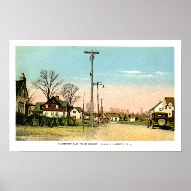 Vintage Haddonfield Rd Short Hills NJ Print (Front)