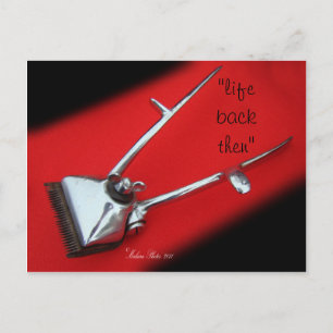 Vintage Hair clippers postcard-customize Postcard