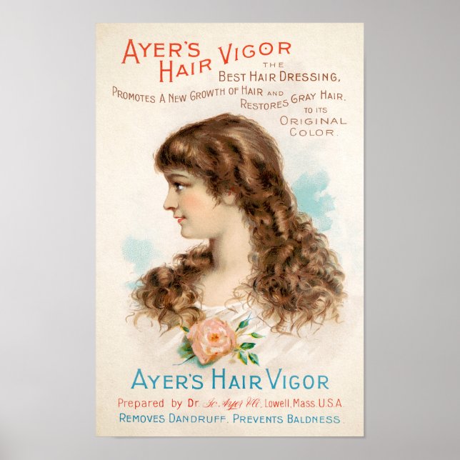 Vintage Hair Dressing Advertisement Poster (Front)