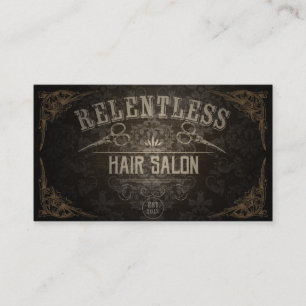 Vintage Hair Salon Custom Logo Appointment Card