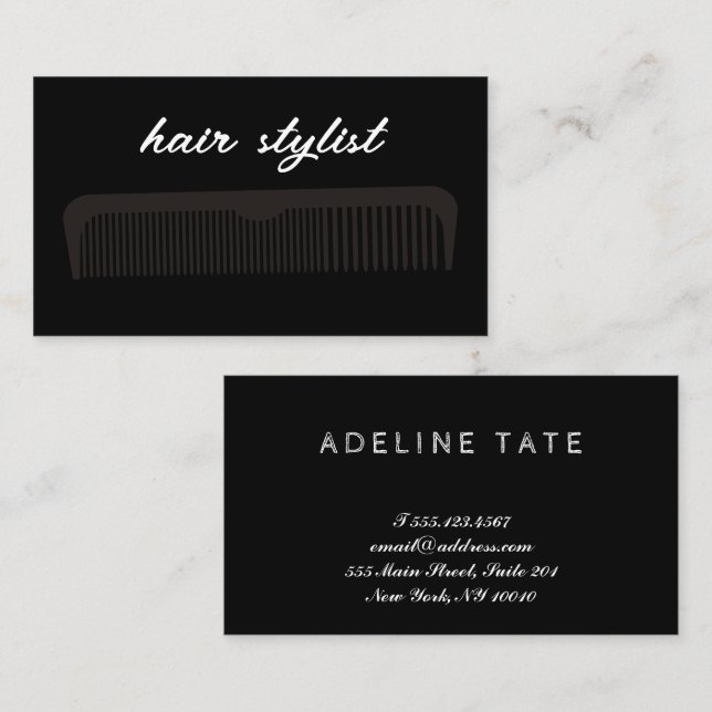 Vintage Hair Stylist Business Card (Front/Back)