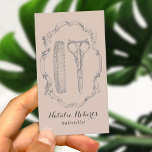 Vintage Hair Stylist Scissor & Comb Blush Pink Business Card<br><div class="desc">Hair Stylist Vintage Scissor & Comb Beauty Salon Business Cards.</div>