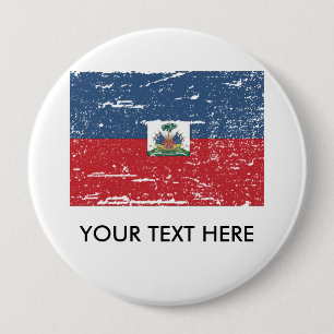 Vintage Haiti Flag 4 Inch Round Button