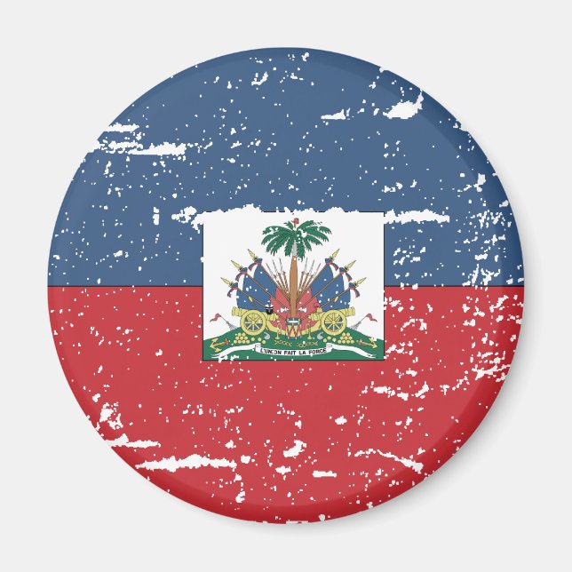 Vintage Haiti Flag Magnet (Front)