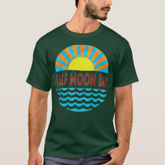 Vintage Half Moon Bay Beach Sun And Waves T-Shirt