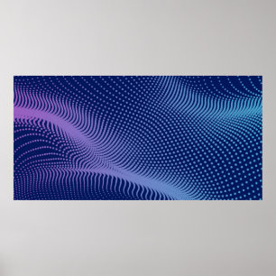 Vintage halftone mesh effect. Vibrant abstract bac Poster