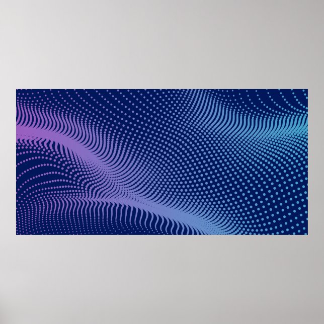 Vintage halftone mesh effect. Vibrant abstract bac Poster (Front)