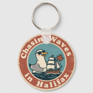 Vintage Halifax Nova Scotia Sailing Fun Keychain