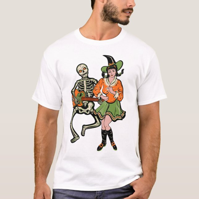Vintage "Halloween A Go-Go" Dancers T-Shirt (Front)