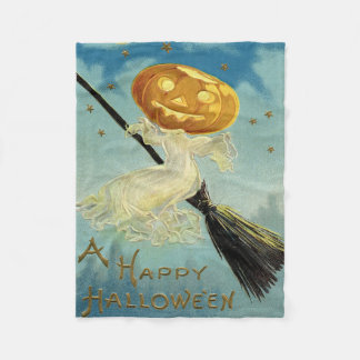 Vintage Halloween - A Happy Halloween Fleece Blanket