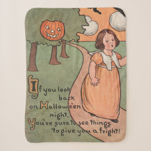 Vintage Halloween - A Night of Fright Sherpa Blanket