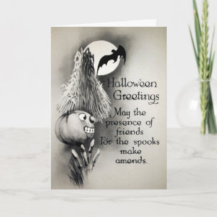 Vintage Halloween Amends Card  