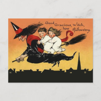 Vintage Halloween Art Postcard