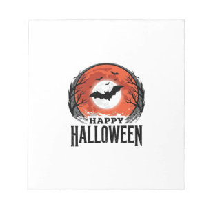Vintage Halloween Bat Moon Engraving Design_1 Notepad