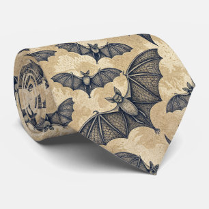 Vintage Halloween Bats Tie