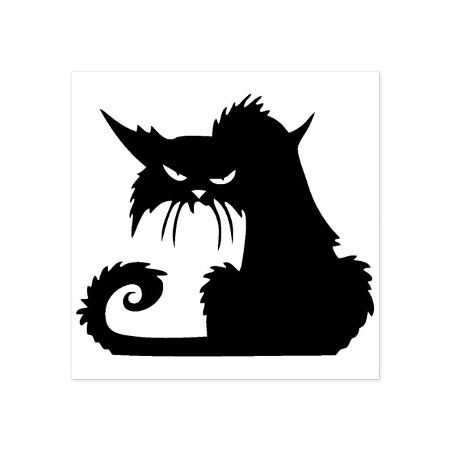 Vintage Halloween Black Cat Stamp (Imprint)