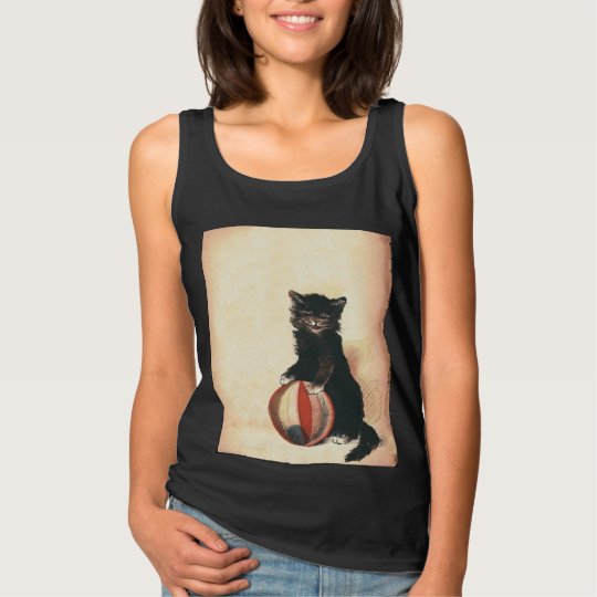 Vintage HALLOWEEN Black Cat Tank Top