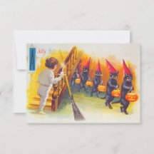 Vintage Halloween Black Cats