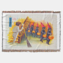 Vintage Halloween Black Cats