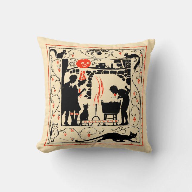 Vintage Halloween Bobine Pour Coussin Pommes (Recto)
