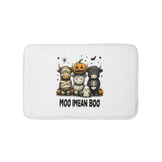 Vintage Halloween Bull Sheet Bath Mat (Front)