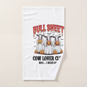 Vintage Halloween Bull Sheet Hand Towel