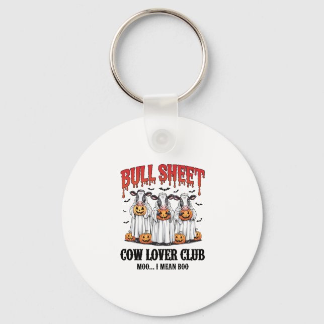 Vintage Halloween Bull Sheet Keychain (Front)