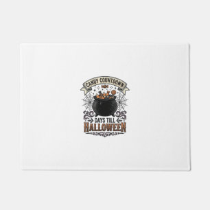 Vintage Halloween Candy Countdown Shirt Design_1 Doormat