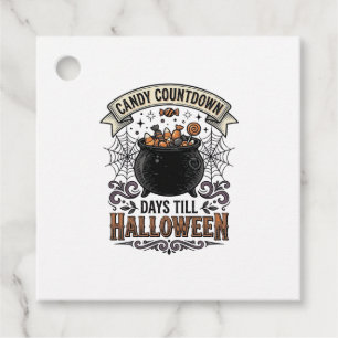 Vintage Halloween Candy Countdown Shirt Design_1 Favour Tags