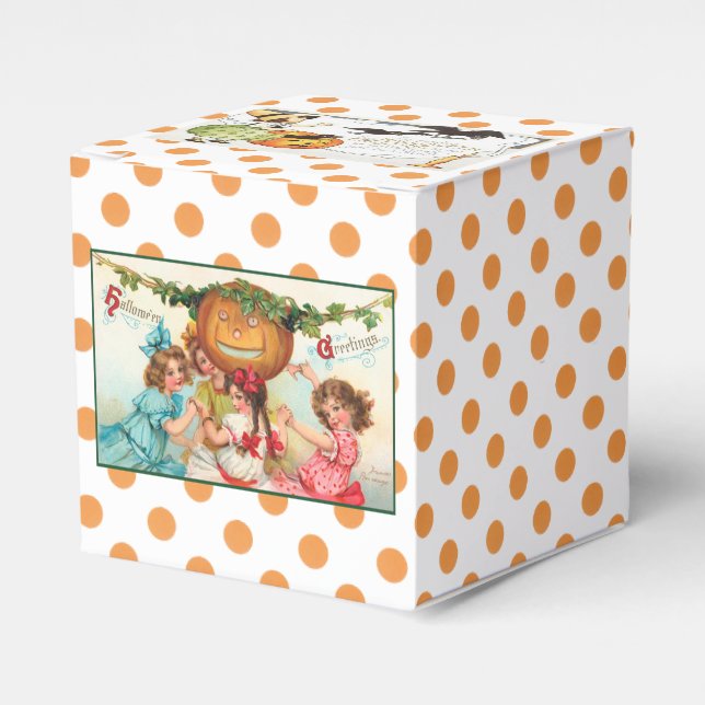 Vintage Halloween Candy Favour Box (Front Side)