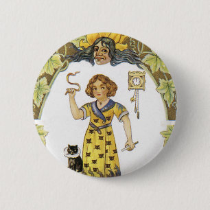 Vintage Halloween Card 2 Inch Round Button