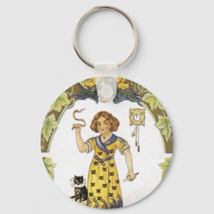 Vintage Halloween Card Keychain
