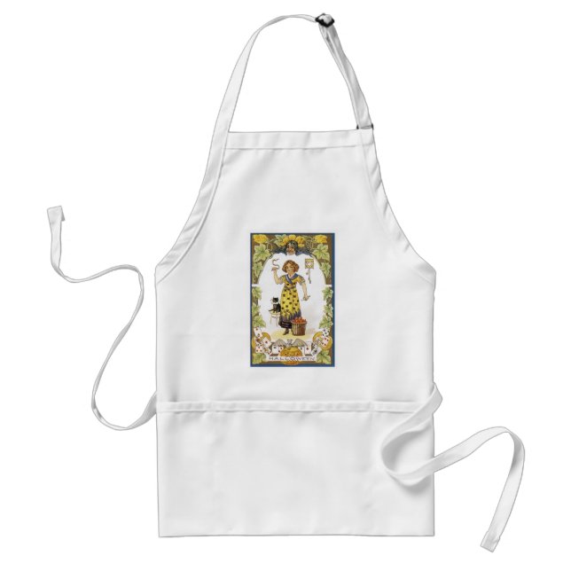 Vintage Halloween Card Standard Apron (Front)